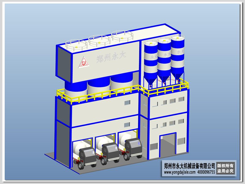 年产20万吨干粉砂浆搅拌站3D建站方案