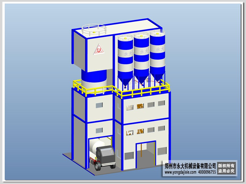 年产20万吨干粉砂浆搅拌站3D建站方案