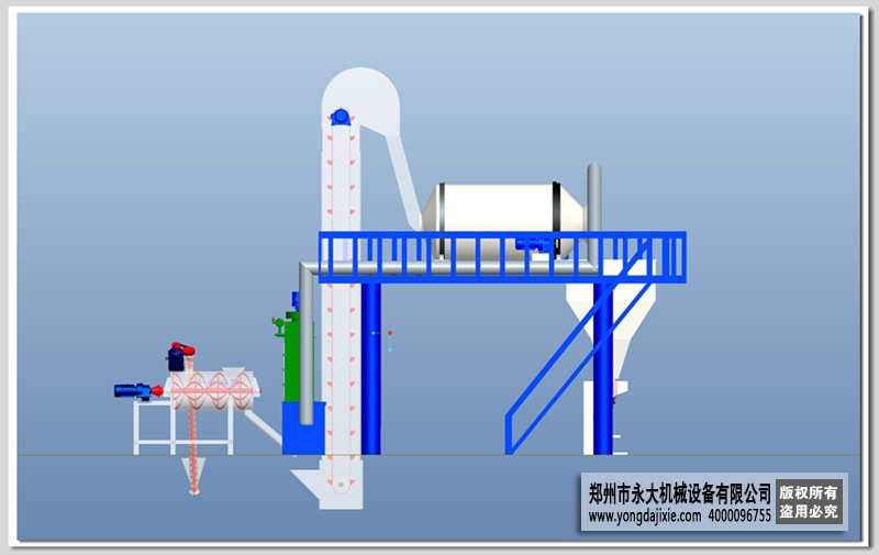 半自动无机保温砂浆设备3D效果图