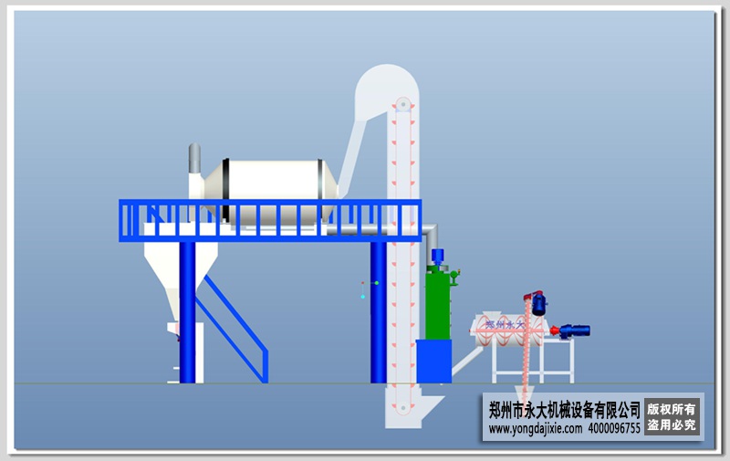 半自动无机保温砂浆设备3D效果图