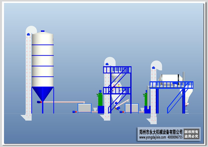 全自动无机保温砂浆设备3D效果图