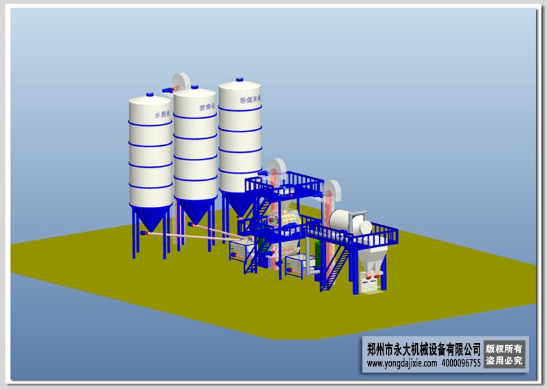 全自动无机保温砂浆设备3D效果图